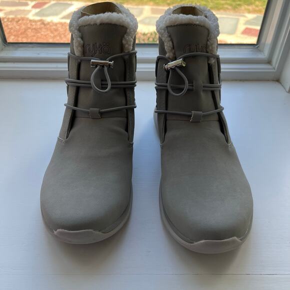 Ryka Faux Fur Winter Boots Evie Exotic Gray 8.5W - Picture 4 of 13